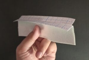 Tabs folded down, and now a finished t-tape