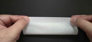 Folding up and lining up the top of the tabs